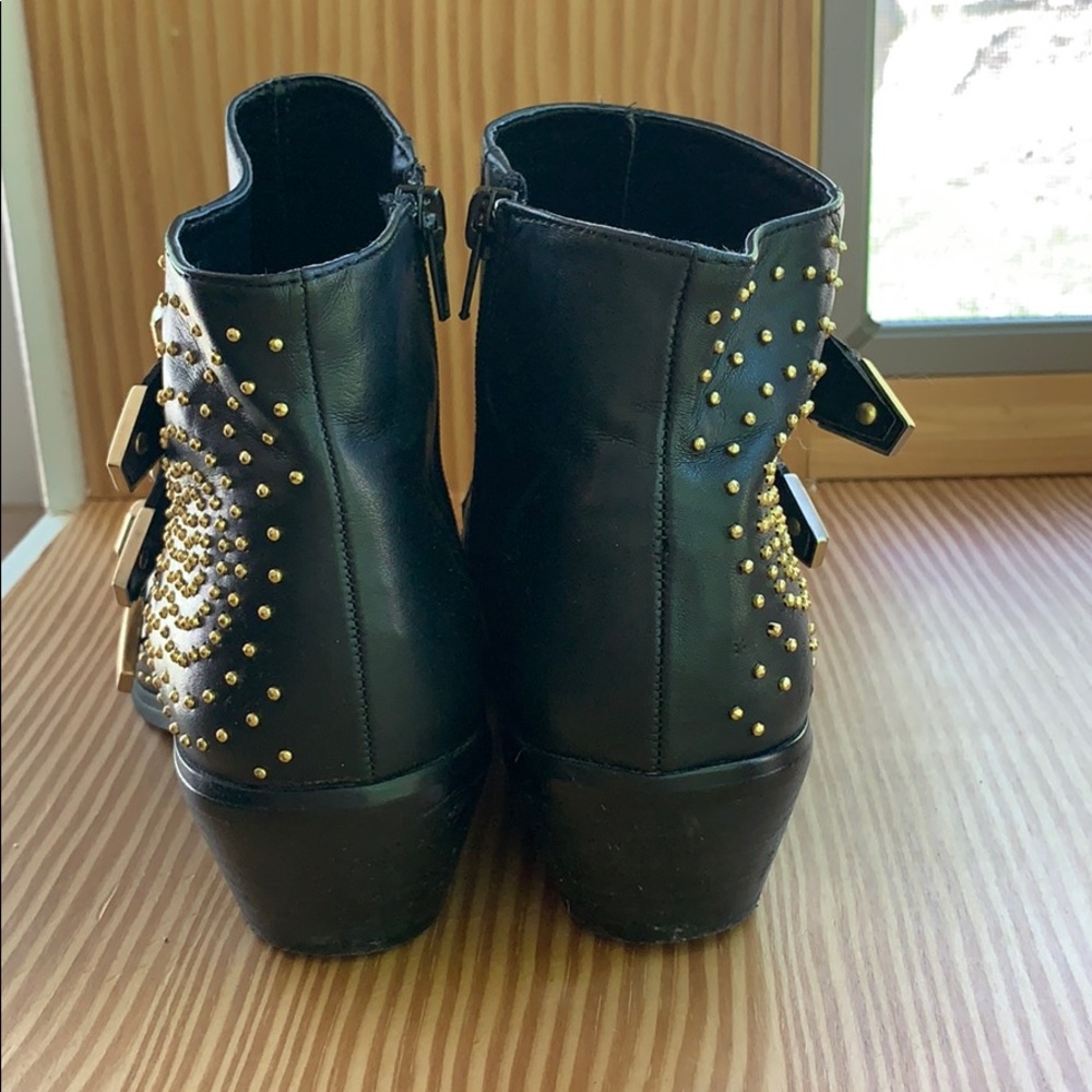 Studded  black buckle booties size 6.5 - Picture 3 of 7
